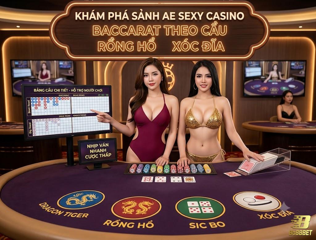 Sảnh AE Sexy trên Bo88bet: bàn nào hợp với ai, nhịp ván, điểm trừ