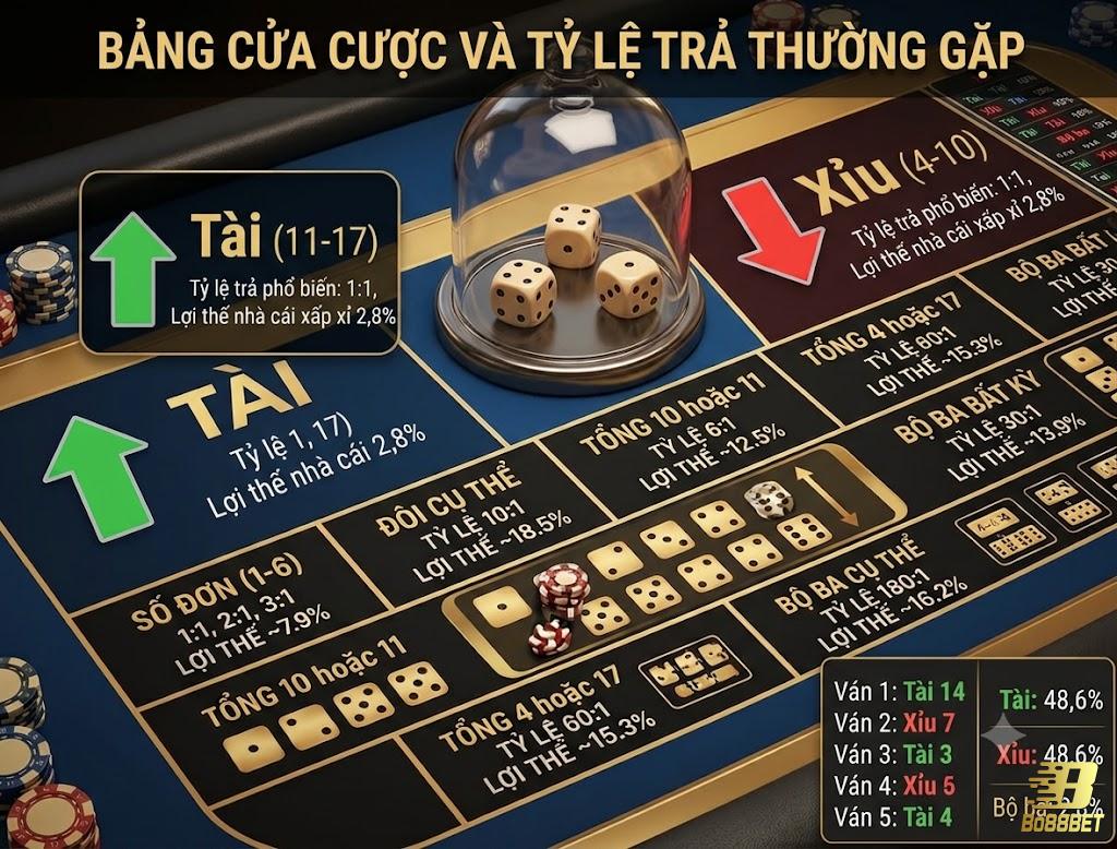 tỷ lệ trả thưởng sicbo tỷ lệ trả thưởng sicbo