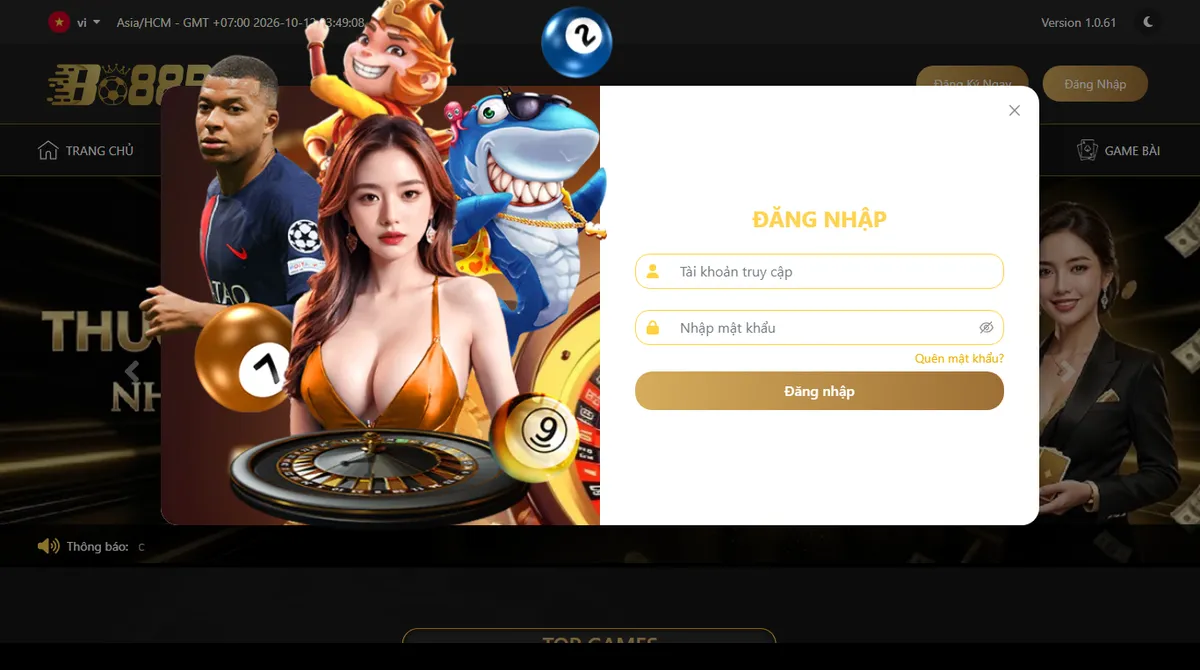 Link vào Bo88bet bị chặn: chẩn đoán lỗi, đổi DNS và nhận diện trang giả 3 Hộp đăng nhập thật của Bo88bet chỉ có ô Tài khoản truy cập, ô Nhập mật khẩu và liên kết Quên mật khẩu